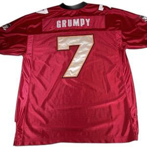 Disney's Vintage Grumpy Jersey " In The Game" Football #7 Disneyland Size L Red